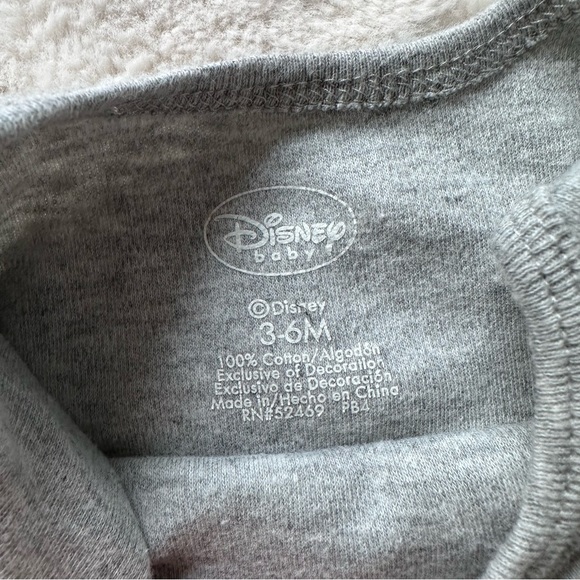 Disney Baby | Grey "Mickey Mouse" Onesie | Size 3-6 Months - Picture 8 of 10